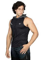 Thugfit PowerTower high-intensity Hoodie for Men, Black, Large