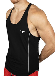 Thugfit Rangercore Slim Fit Tank Top for Men, Black, Small