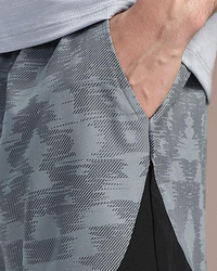 Thugfit 9" Inseam Fitflex Shorts for Men, Grey, Medium