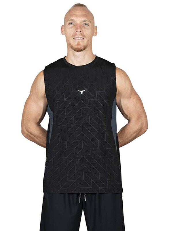 

Thugfit VitalVenture Athletic Slim Fit Tank Top for Men, Black, Extra Large