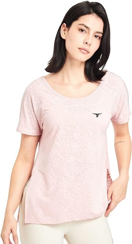 Thugfit LeapSweep T-Shirt for Women, Pink, Extra Large