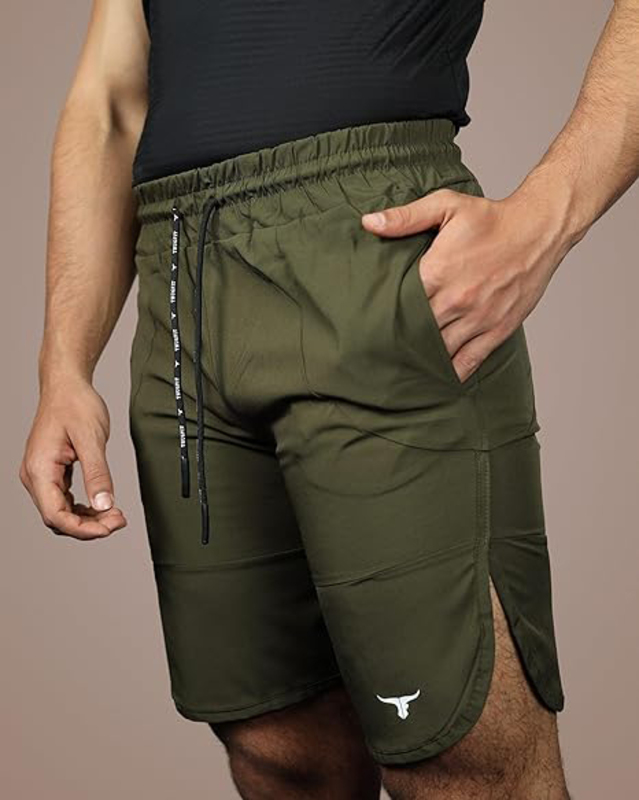 Thugfit 9" Inseam BlackHawk High-performance Shorts for Men, Green, Large