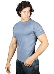 Thugfit EndurX Slim Fit T-Shirt for Men, Blue, Large