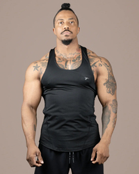 Thugfit MuscleHustle Slim Fit Tank Top for Men, Black, Small