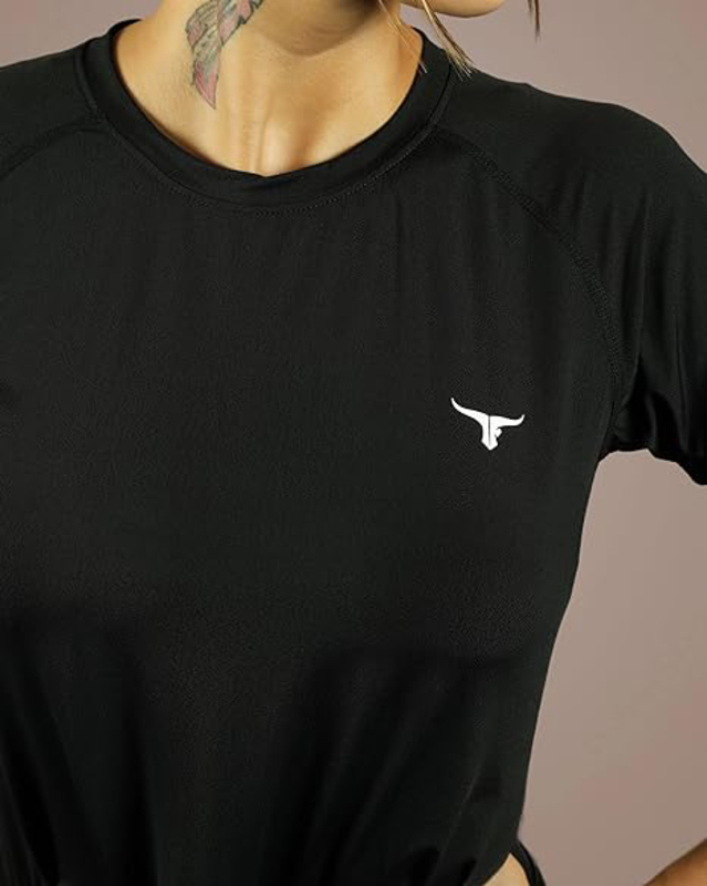 Thugfit Antares Tee T-Shirt for Women, Black, Medium