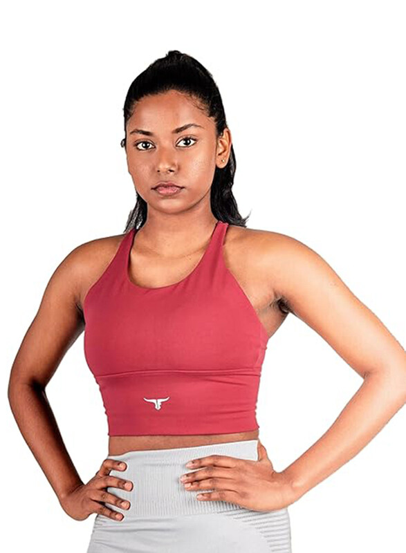 Thugfit AeroFit High intensity Long Line Sports Bra Red Extra Large DubaiStore Dubai