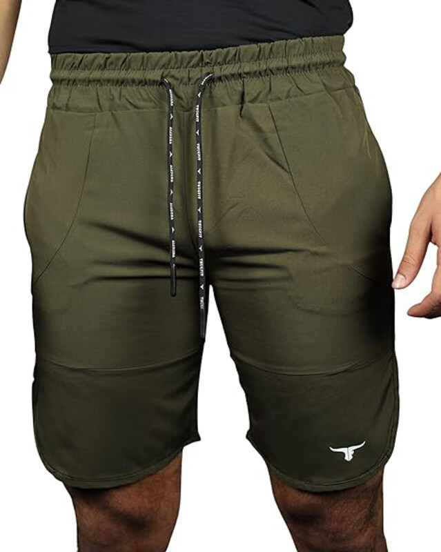 

Thugfit 9" Inseam BlackHawk High-performance Shorts for Men, Green, Medium