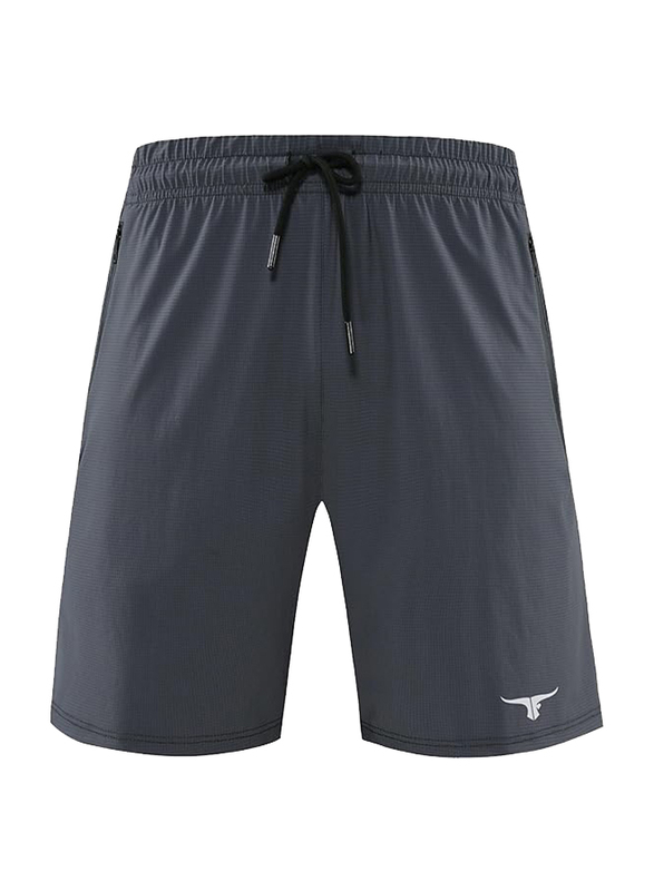 Thugfit ActivePulse Performance 11" Inseam Shorts for Men, Grey, Large