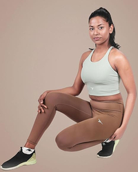 Thugfit FlexFit Pro High-performance Leggings for Women, Brown, Medium