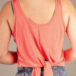 BreezyBack Tie back Tank Top - Red Red M