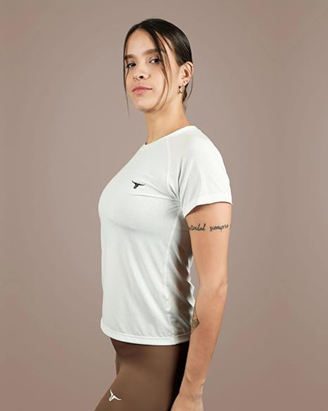 Thugfit Antares Tee T-Shirt for Women, White, Medium