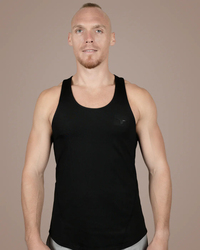 Thugfit MuscleHustle Slim Fit Tank Top for Men, Black, Small