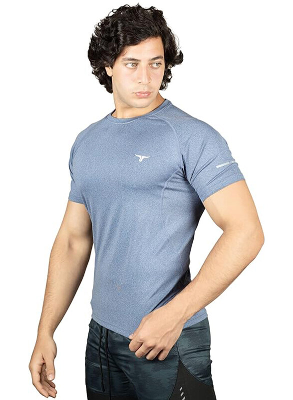 

Thugfit EndurX Slim Fit T-Shirt for Men, Blue, Small