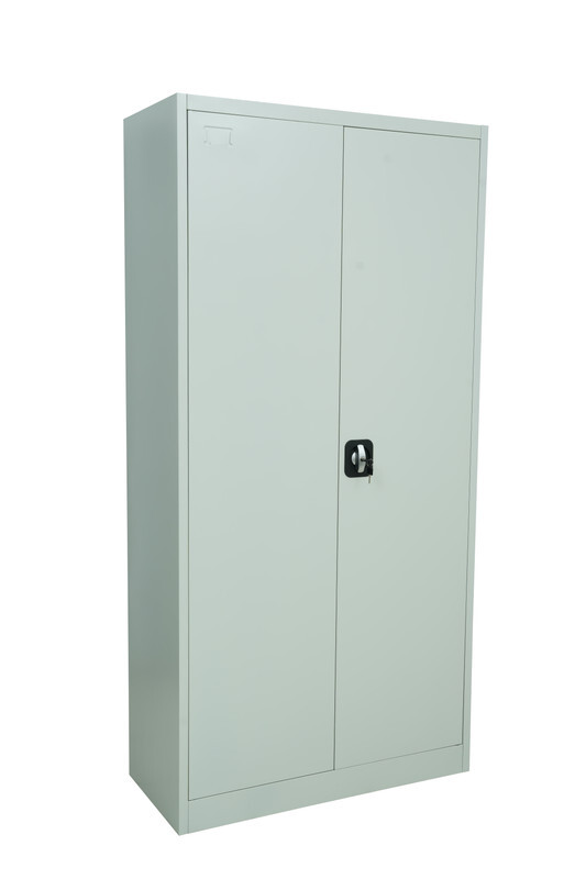 Uno-2 Swing Door Office Cupboard with 4 Shelves, Cabinet Fully Featured, UNOSOC02G, Size: H180W85xD40cm, Color: Grey, Medium Duty to Organize Your Space Efficiently, office, Home, Hospital workspaces