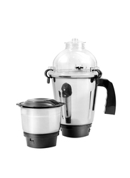 iSonic 1.5L 2-in-1 Mixer Grinder with Powerful Motor and Smart Sensor Technology, 550W, IB 706, Grey/Silver