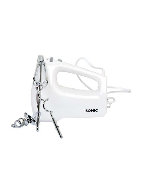 iSonic Electric Hand Mixer, 200W, IM 733, White/Silver/Grey