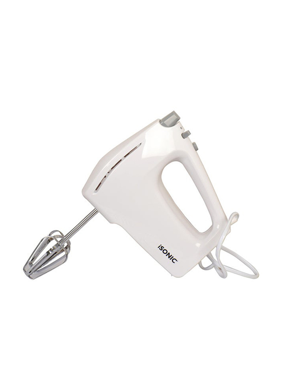 iSonic Electric Hand Mixer, 200W, IM 733, White/Silver/Grey