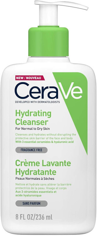 CeraVe Hydrating Cleanser for Normal to Dry Skin Fregrance Free 236ml