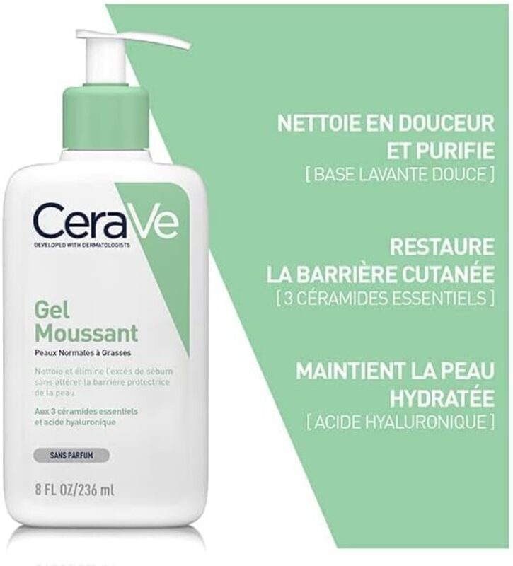 CeraVe Foaming Facial Cleanser for Normal to Oily Skin 236ml