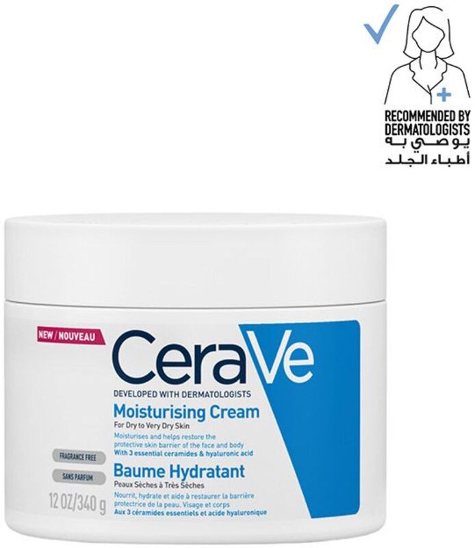 CeraVe Moisturizing Cream with Hyaluronic Acid and Ceramides Fragrance Free  340 g