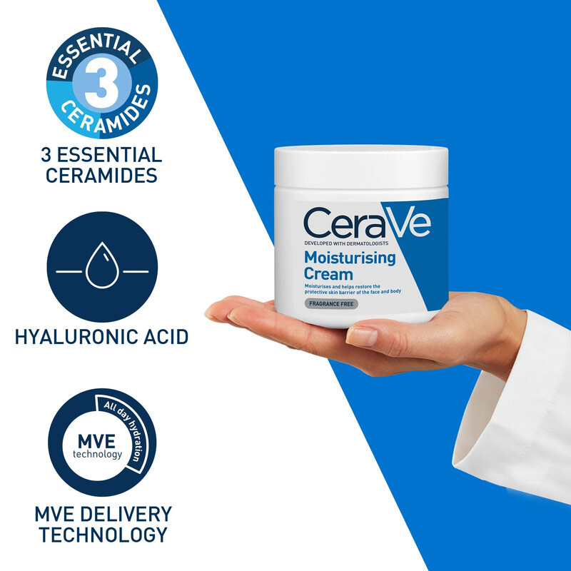 CeraVe Moisturizing Cream with Hyaluronic Acid and Ceramides Fragrance Free  340 g