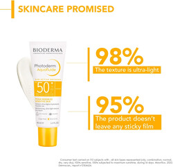 BIODERMA Photoderm MAX Aquafluide SPF 50+ Dry Touch Mat Finish Sunscreen Light Tint, 40 ml