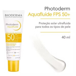 BIODERMA Photoderm MAX Aquafluide SPF 50+ Dry Touch Mat Finish Sunscreen Light Tint, 40 ml