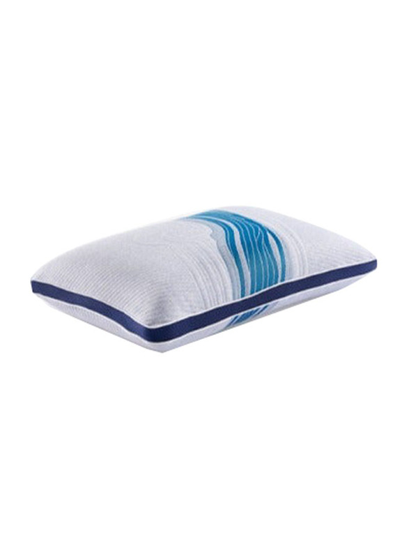 Sleepwell Nexa Regular Pillow, White/Blue