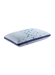 Sleepwell Knitted Fabric Elite Latex Plus Regular Pillow for Comfort & Support Pamper Your Head & Neck, Blue