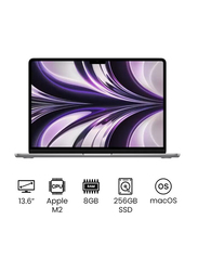 Apple MacBook Air Laptop, 13.6" FHD Retina Display, Apple M2 Chip Upto 8-Core CPU & 8-Core GPU, 256GB SSD, 8GB RAM, Integrated Graphics, EN KB, macOS, MLXW3, Space Grey, Int. Version