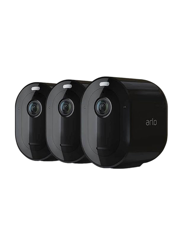 Arlo Pro4 Spotlight 3 Home Security Camera System, VMC4350B, Black