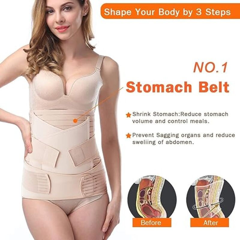 3 in 1 Postpartum Support Recovery Belly Wrap Waist/Pelvis Belt Body Shaper Postnatal Shapewear