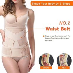 3 in 1 Postpartum Support Recovery Belly Wrap Waist/Pelvis Belt Body Shaper Postnatal Shapewear