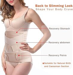 3 in 1 Postpartum Support Recovery Belly Wrap Waist/Pelvis Belt Body Shaper Postnatal Shapewear