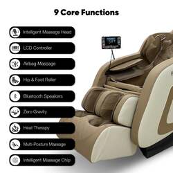 JC BUCKMAN IndulgeUs Full Body Massage Chair with 6 Auto Programs, full body airbags, 2 levels of Zero Gravity, Hip & Seat Massage and Bluetooth speakers with 2 Years Warranty