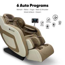 JC BUCKMAN IndulgeUs Full Body Massage Chair with 6 Auto Programs, full body airbags, 2 levels of Zero Gravity, Hip & Seat Massage and Bluetooth speakers with 2 Years Warranty