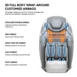 JC BUCKMAN GloryUs Premium Full Body Massage Chair 4D & 3D, Dual-MechanismZero Gravity Recliner with Yoga Stretch and Most Comfortable Massage Chair