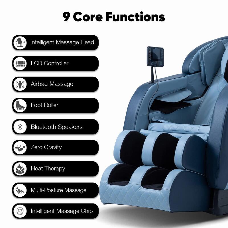 JC BUCKMAN RefreshUs Full Body Massage Chair Recliner with 6 Auto Programs, full body airbags, Built in heat, 2 levels of Zero Gravity, Bluetooth speakers with 2 Years Warranty