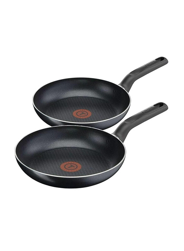 

Tefal 2-Piece 28cm & 32cm Issencia Non Stick Frying Pan with Integrated Thermo Spot Temperature Control Ergonomic Thermoplastic Handle Extra Deep Shap
