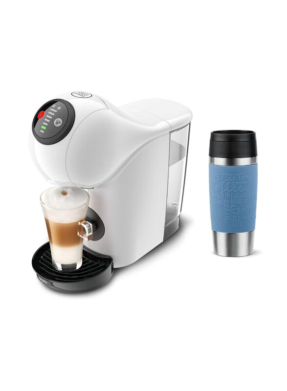 

Nescafe 0.8L Dolce Gusto Genio S Coffee Capsule Machine with 0.36L Emsa Travel Mug, 1500W, KP2401/N2021100, White/Aqua Blue
