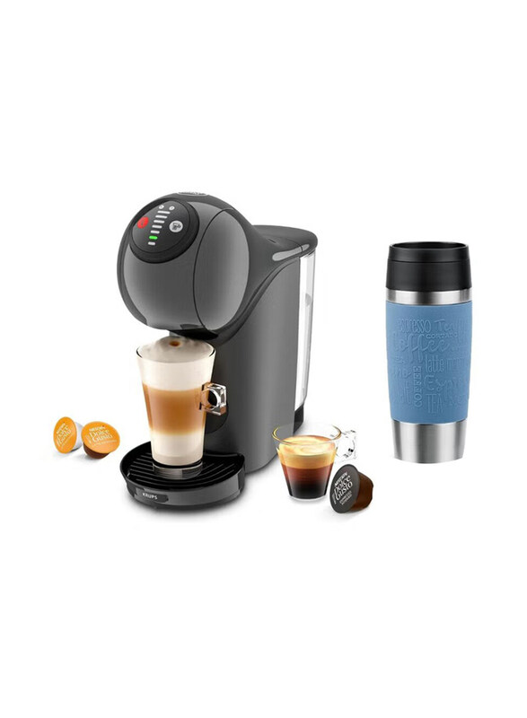 

Nescafe 0.8L Dolce Gusto Genio S Coffee Capsule Machine with 0.36L Emsa Travel Mug, 1500W, KP240B/N2021100, Black/Aqua Blue