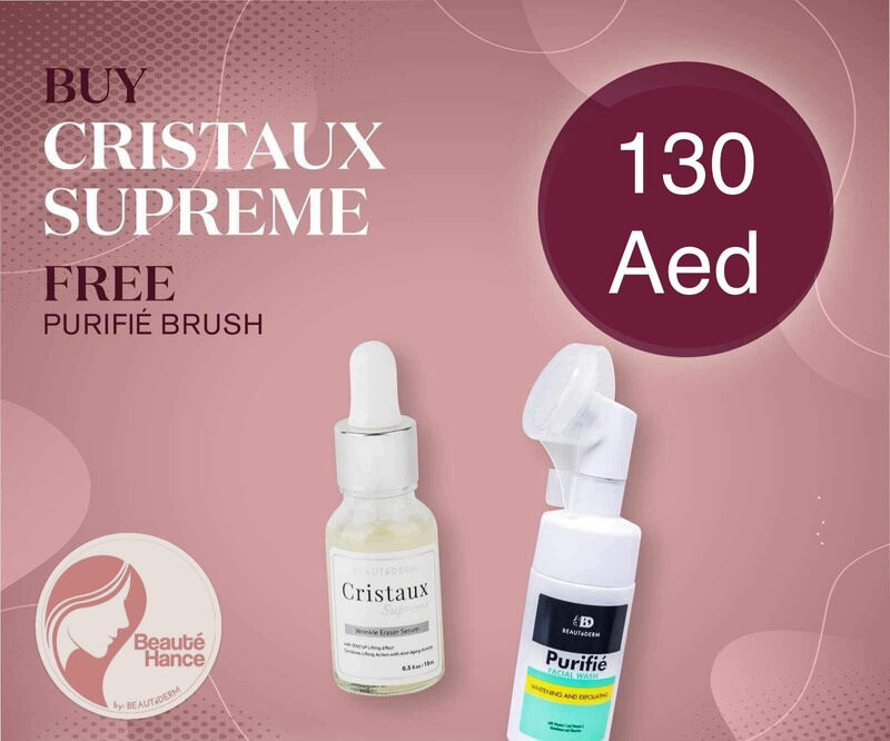 

Beautederm Cristaux Supreme Serum with Purifie Facial Brush, 2 Pieces