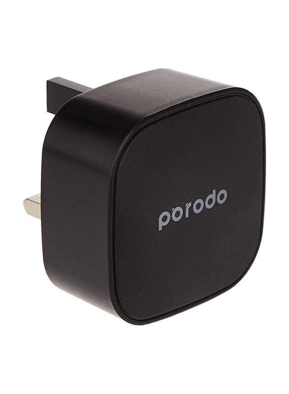 

Porodo Super Compact Fast Wall Charger with Cable, Black