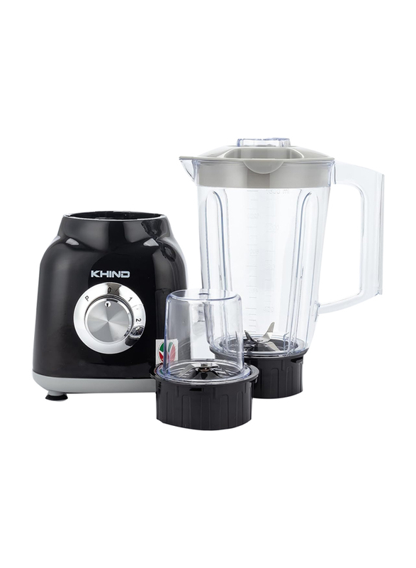 Khind 1.5L Compact and Sleek Design with Safety Switch Blender, 330W, BL1542, Black/White