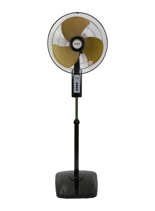 

Khind Pedestal Stand Fan with 3-Leaf Metal Blade, 16 inch, SF169, White/Mocha