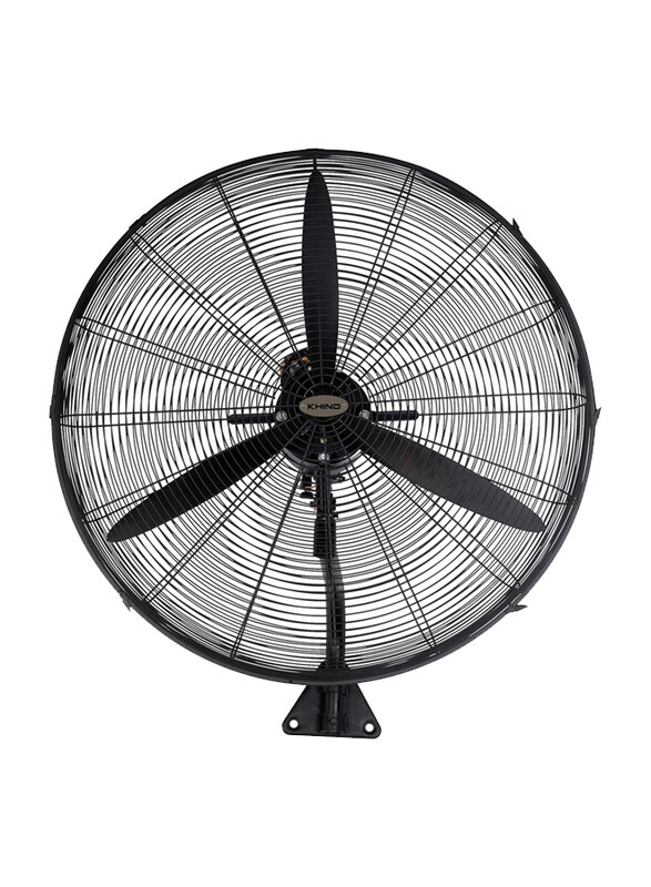 

Khind High-Velocity Metal Wall Mounted Industrial Wall Fan, 30 inch, 200W, WF3002, Black