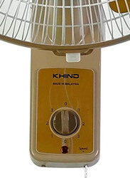 Khind Pedestal Stand Fan with Remote Control, 16 inch, WF1601M, Gold/Mocha