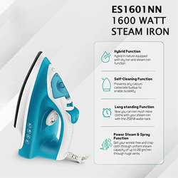 Khind Steam Iron, 1600W, ES1601NN, White/Blue