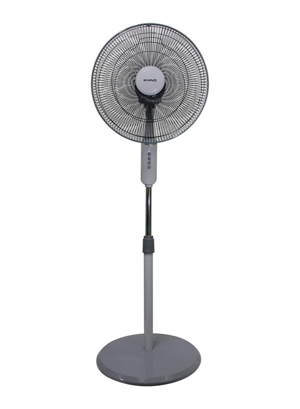 

Khind High Air Delivery Pedestal Fan, 16 inch, Winter Grey