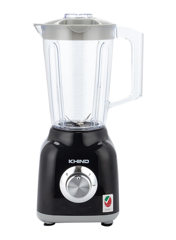 Khind 1.5L Compact and Sleek Design with Safety Switch Blender, 330W, BL1542, Black/White